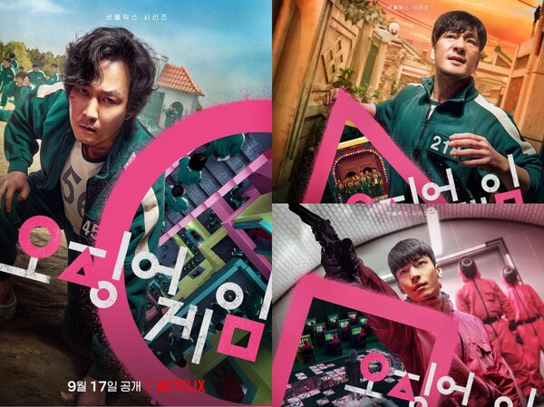 Squid Game Rilis Poster Karakter Lee Jung Jae Park Hae Soo Dan Wi Ha Joon