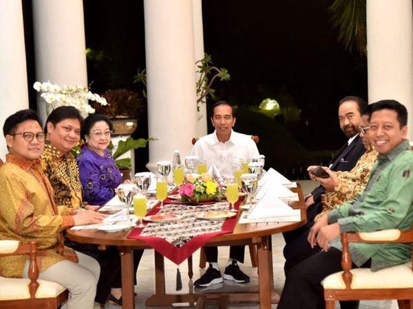 Jokowi dan 6 Ketum Parpol Koalisi Kompak Tentukan Satu Nama Cawapres