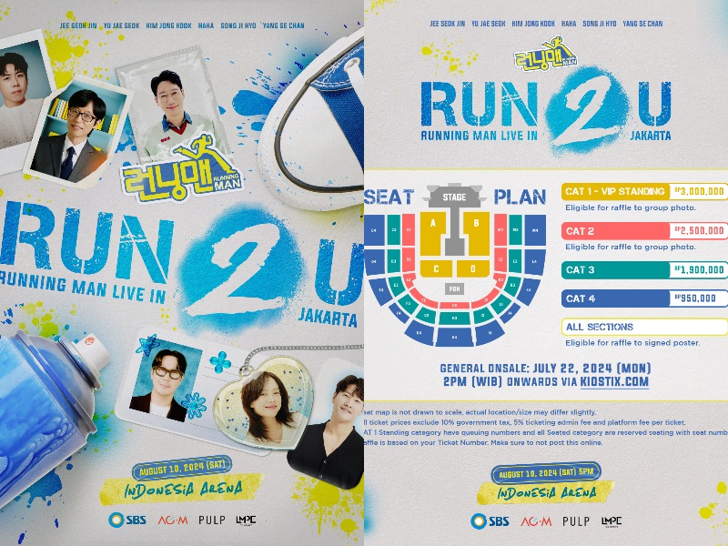 Dijual Minggu Depan, Cek Harga Tiket RUNNING MAN 'RUN 2 U' IN JAKARTA