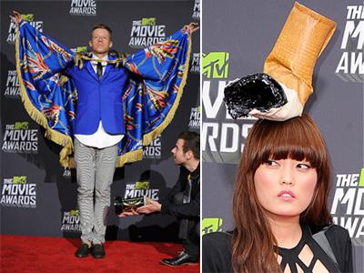 4 Gaya Aneh Seleb di MTV Movie Awards 2013