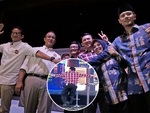 Lucunya Ahok 'Lerai' Anies dan Sylvi Dengan Gaya Kocak di Debat Kedua Pilkada DKI