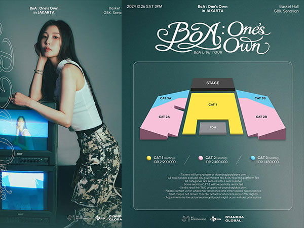 Tiket Konser BoA di Jakarta Dijual Akhir Bulan Ini dengan Benefit Soundcheck