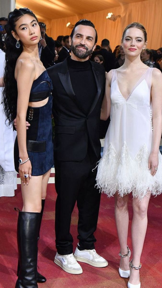 Hoyeon jung, nicolas ghesquiere and emma stone