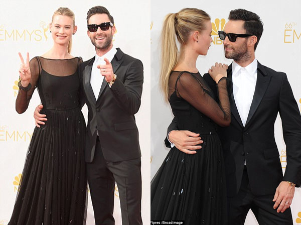 Makin Mesra Adam Levine Dan Behati Prinsloo Berciuman Di Emmy Awards 2014